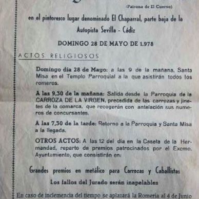 Cartel Romería año 1978